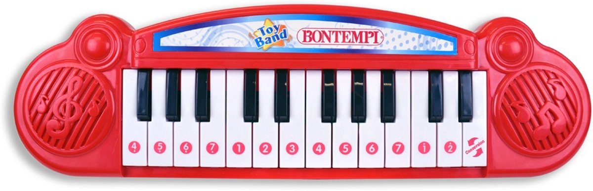 Bontempi Mini-keyboard Toy Band Star 24 Toetsen Rood 35 Cm