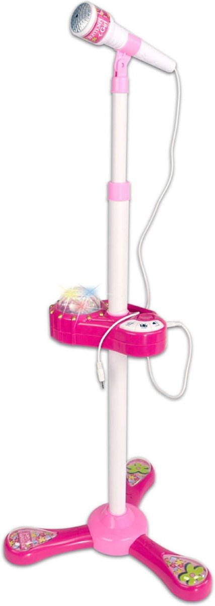 Bontempi Podiummicrofoon Met Lichtshow 98 Cm Roze