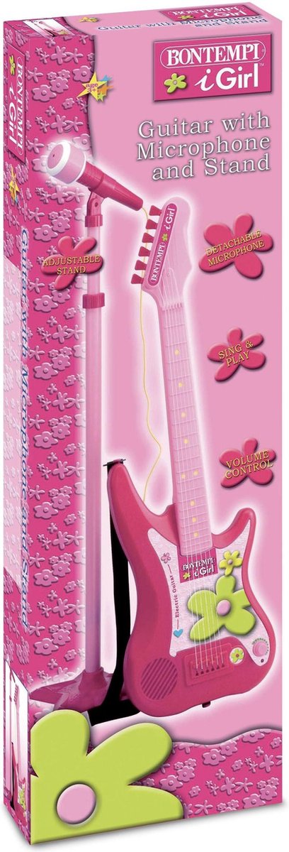 Gitaar Bontempi iGirl incl. microfoon en statief