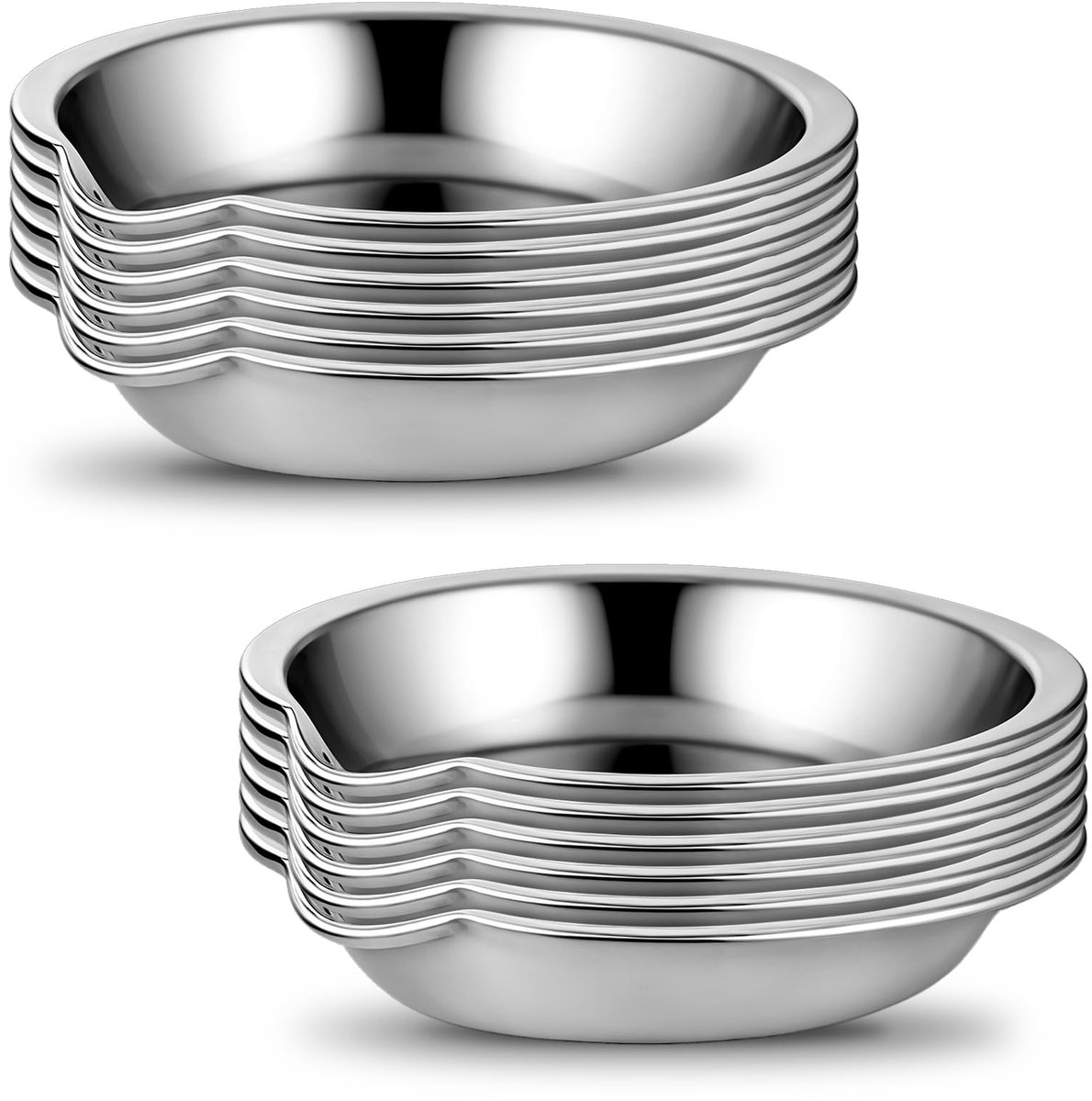  ® Compacte Roestvrij Stalen Mini Verfmengpaletten Set van 12 voor Kunst en Make-up Toepassingen