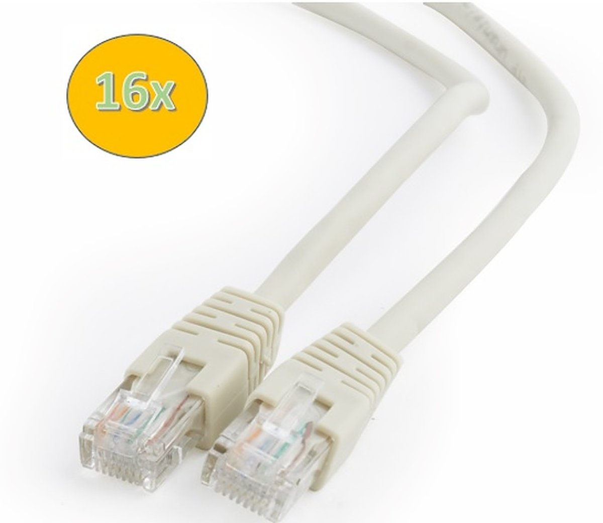 16x Gembird PP6U-0.25M netwerkkabel 0,25 m Cat6 U/UTP (UTP) Wit