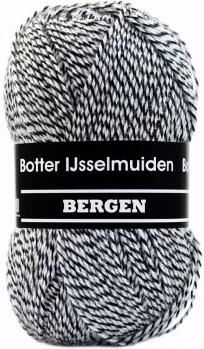 Botter Bergen kleur 007 Wit, Zwart, Grijs (sokkenwol) pak 10 stuks