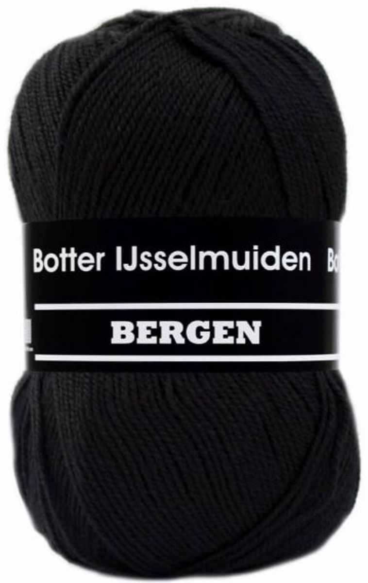 Botter Bergen kleur 008 Zwart (sokkenwol) pak 10 stuks