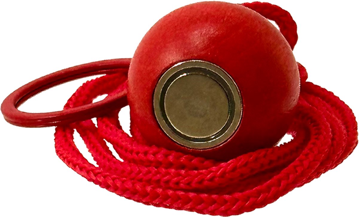   - Jeu de Boules - Magneet - Krachtige Magnetische Bouleopraper rood in de vorm van but met koord - 4 kg