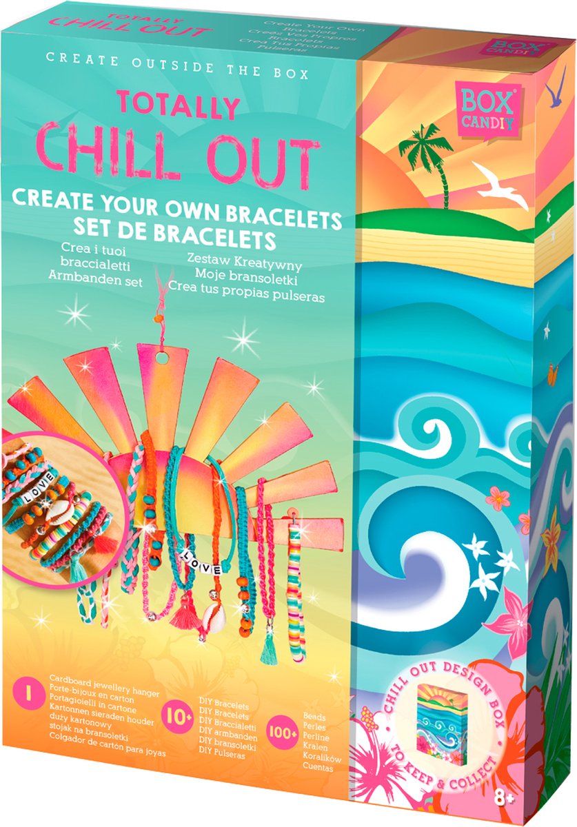 Box Candiy: Totally Chill Out - ARMBANDEN SET, in geschenkdoos 4x17x23cm, 8+