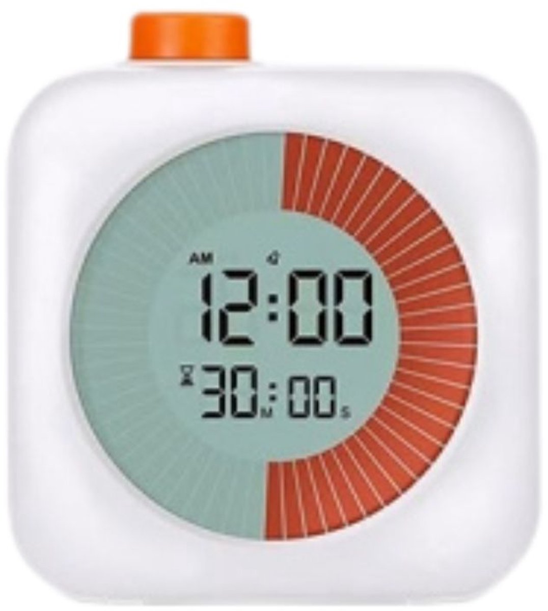 Box Me -Stille Timer 9.15x8.20 cm – Visuele Aftelklok – Grote Draadloze Kookwekker – Geluidloos & Batterij – Ideaal voor Focus, Studie, Werk & Keuken