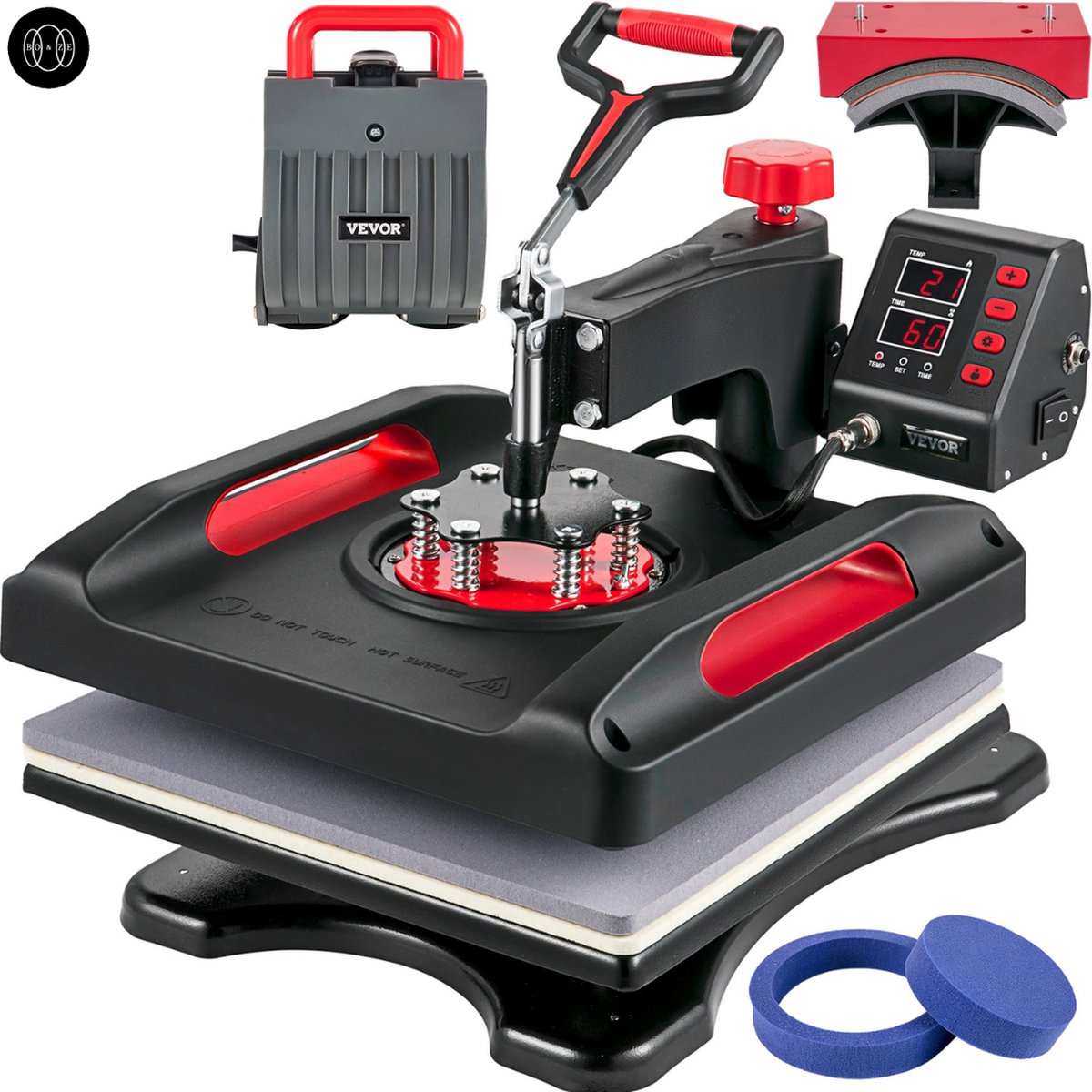 Vevor® Sublimatie Printer - Transferpers - Hittepers - 5-in-1/Pet/Mok/Rood/30x38cm