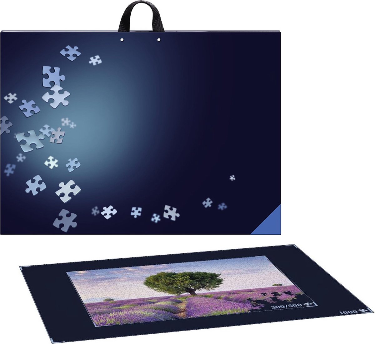 Luxe Puzzelkoffer voor 1000stukjes - Puzzelmap -   - Puzzelopslag - 78x56cm - Blauw
