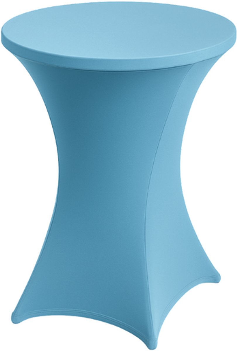 BRASQ Statafelrok Lichtblauw - ∅80-74 x110 cm - Statafelhoes extra Stretch voor Statafel, Bartafel, Partytafel