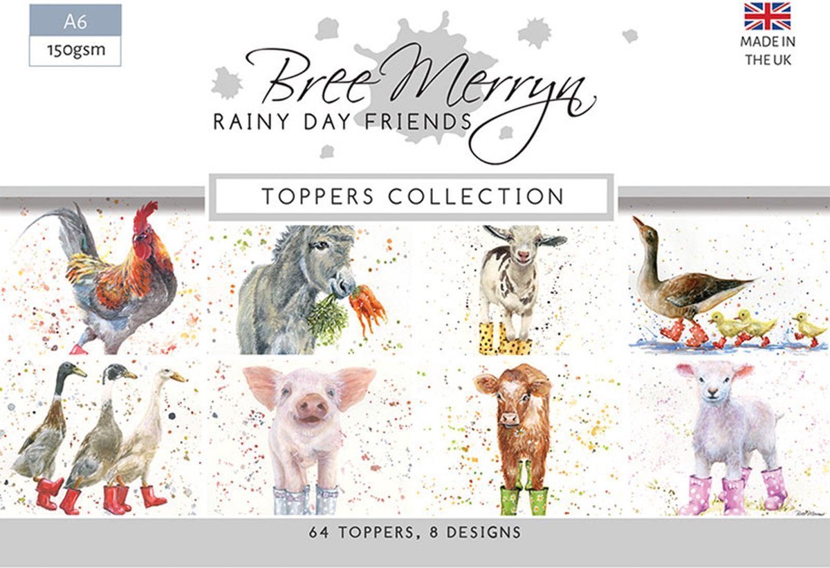 Bree Merryn Art - A6 toppers Rainy day friends