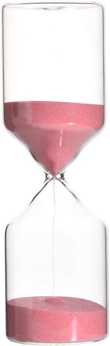   - :  -timer 30 minuten voor decoratie keuken koken - Inclusief glazen zandloper voor thuis of op kantoor - Roze - 18 x 55 cm