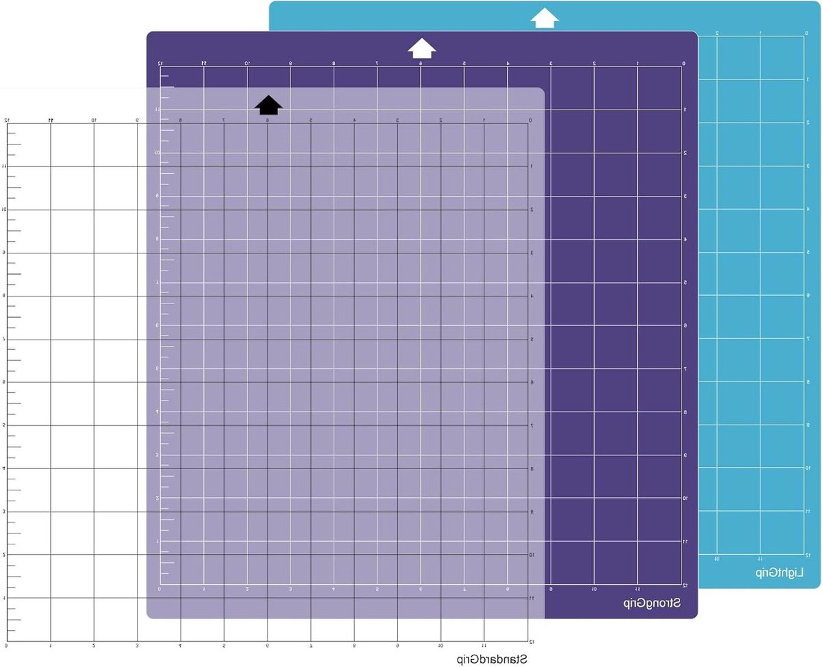   - 3-delige snijmat set 30 x 30 cm voor Silhouette Cameo snijmachines - Zelfklevend en antislip - Vervanging voor knutselen en naaien - Standaardgrip, Lightgrip, Stronggrip - Inclusief gratis verzending