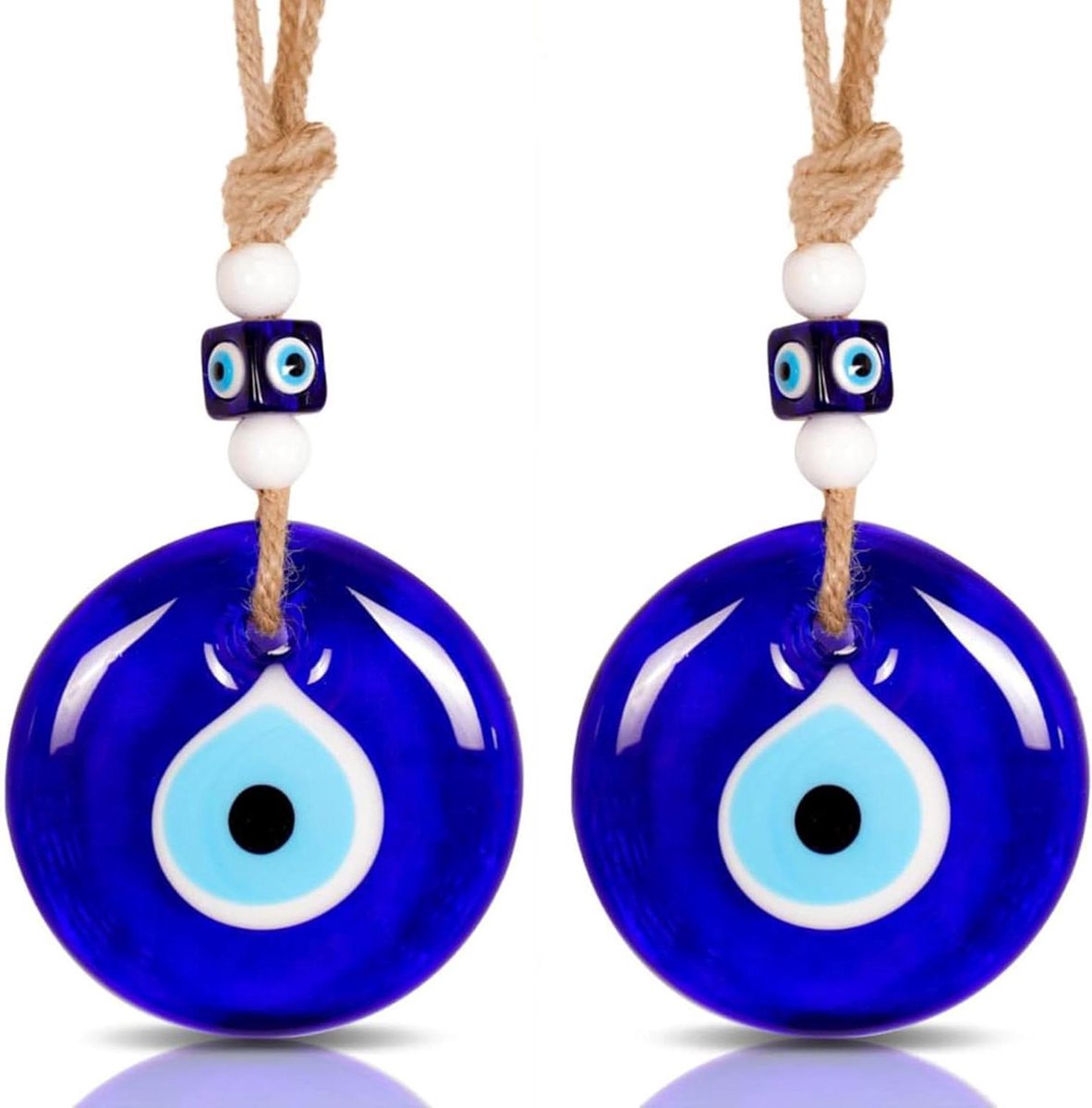 Brenzoos - Blauw Oog Amulet Sleutelhanger - Talisman Decoratie voor Geluk - Auto Opknoping en Sieraden