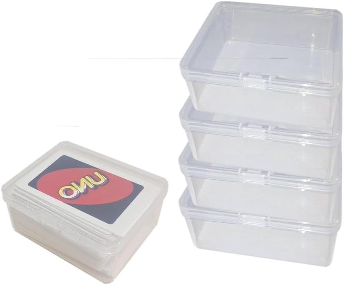   - Opbergdoos voor Plastic Spelkaarten - Hoge Capaciteit - Set van 4 stuks.