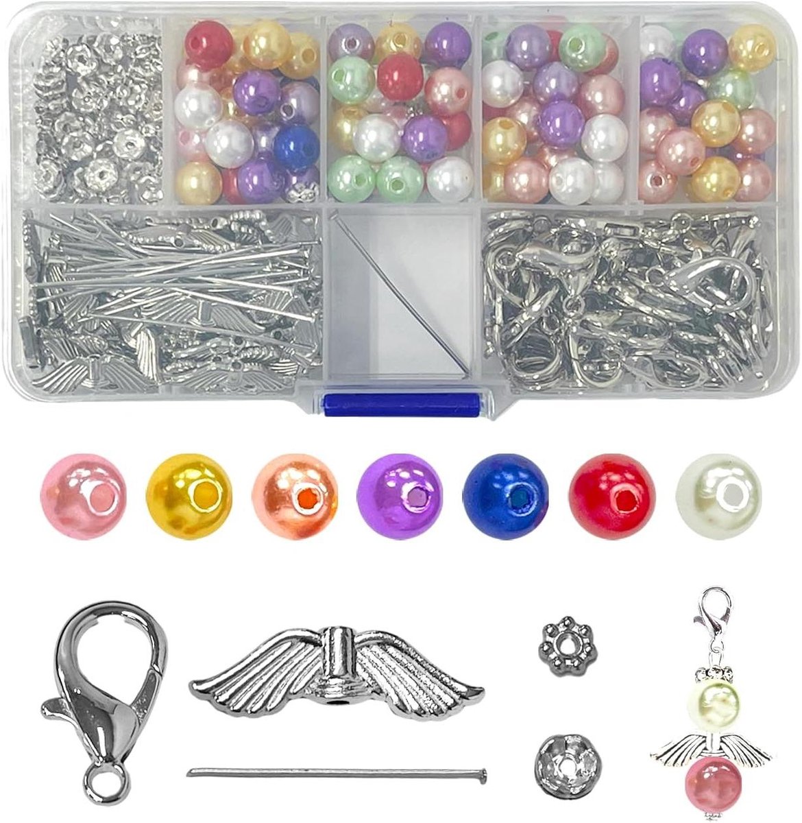   - Set van 50 kleurrijke kunststof beschermengelhangers, doe-het-zelf knutselsets voor bruiloften