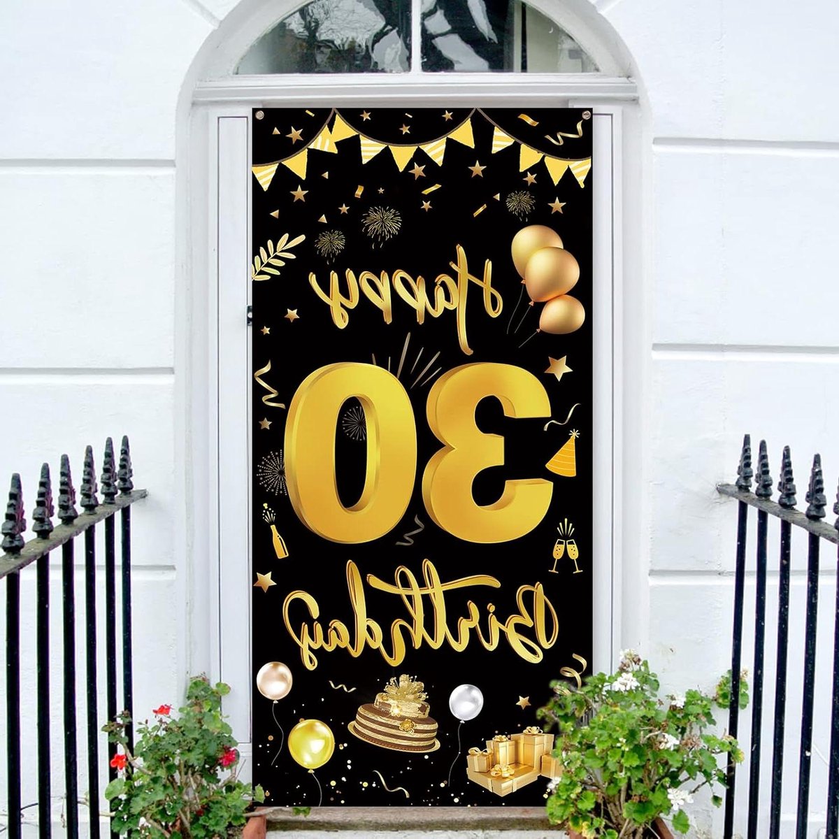   - Verjaardagsdecoratie voor 30e verjaardag vrouw - Banner, Achtergrond 185 cm × 90 cm