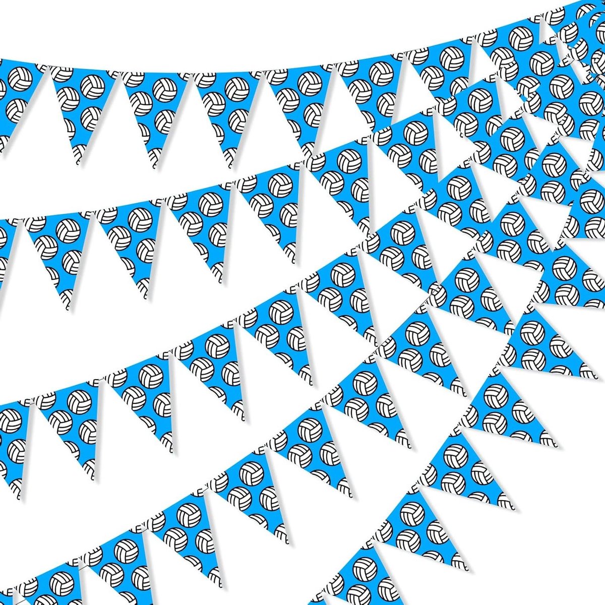   - Volleybal Wimpel Banner Blauw - Decoraties voor Volleybalfeest