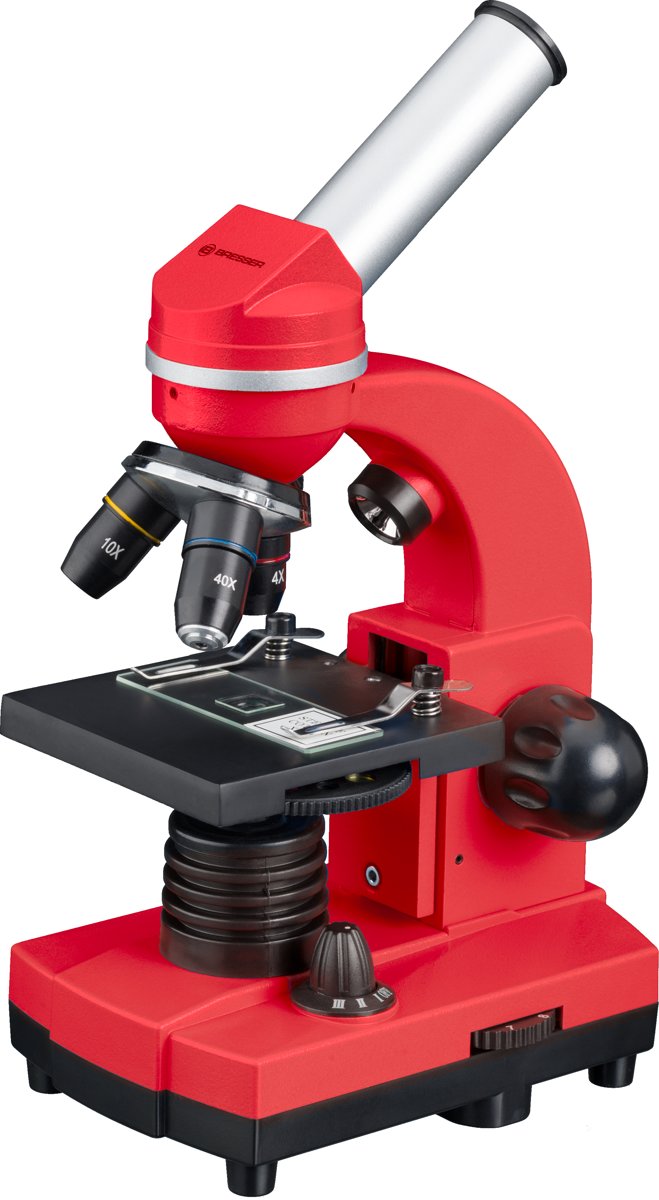 Bresser Junior Biolux Doorzichtmicroscoop 40x-1600x Rood incl. Smartphoneadapter