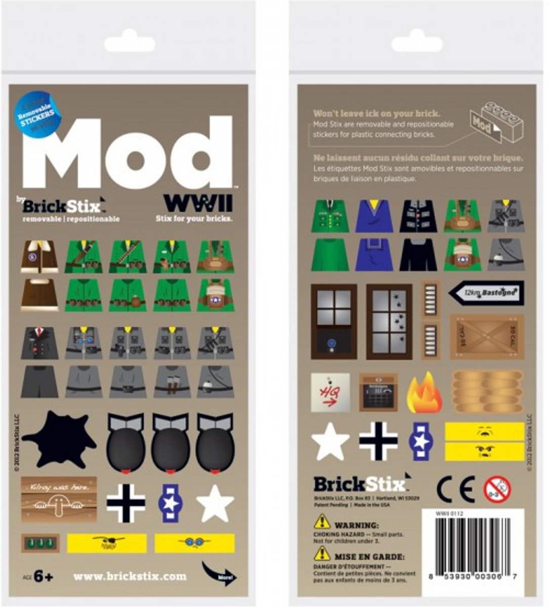 BrickStix 999154 WWII - herbruikbare stickers voor LEGO