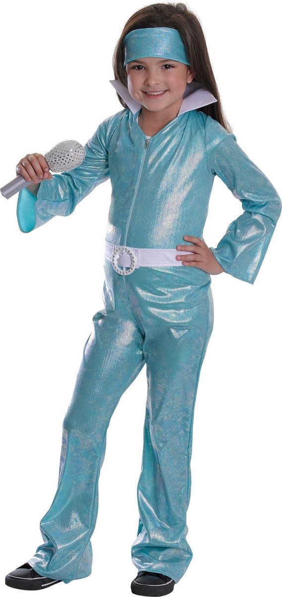 Bristol Novelty Childrens/Girls Pop Star Diva Costume (Blue/White)