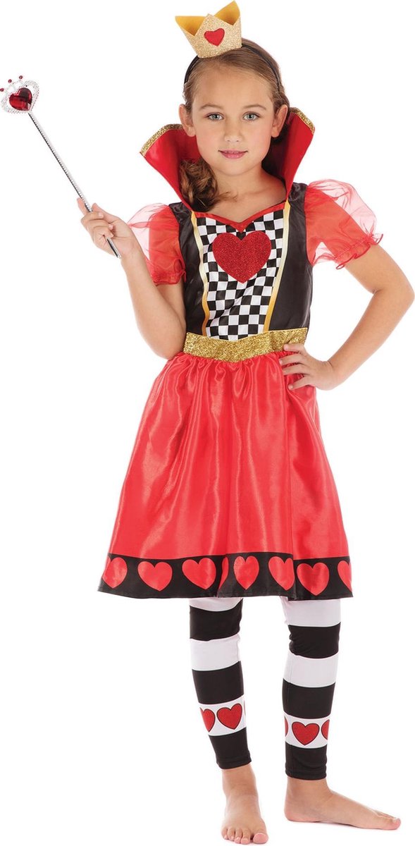 Bristol Novelty Childrens/Girls Queen Of Hearts Costume (Red/Black/White)