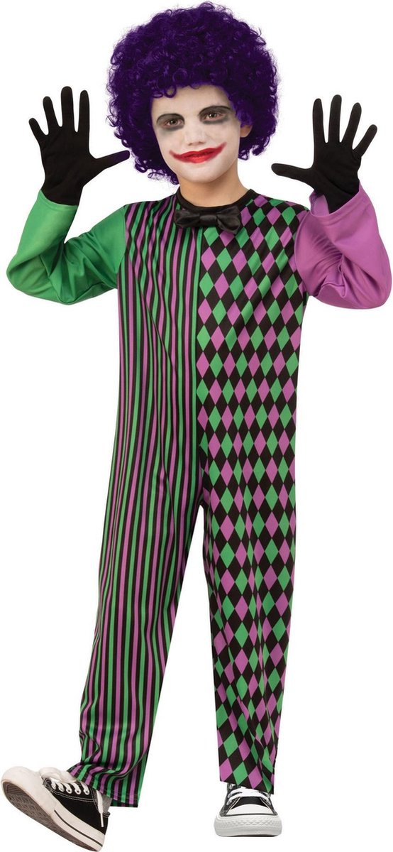 Bristol Novelty Childrens/Kids Clown Boy Costume (Purple/Green)