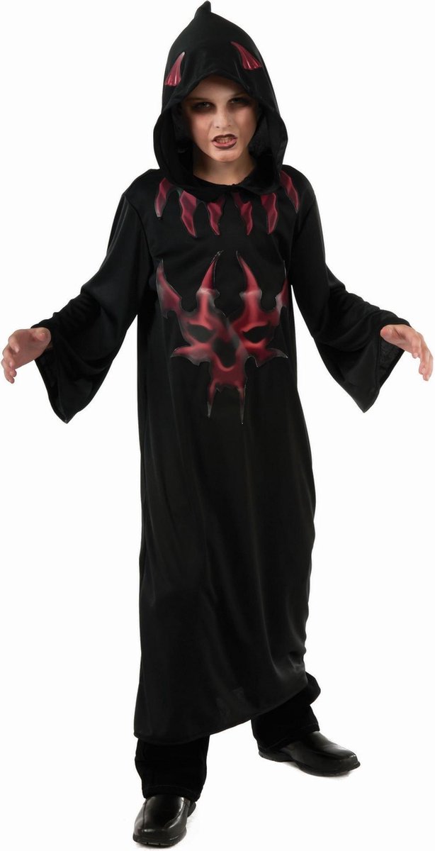 Bristol Novelty Childrens/Kids Hooded Devil Robe (Black/Red)