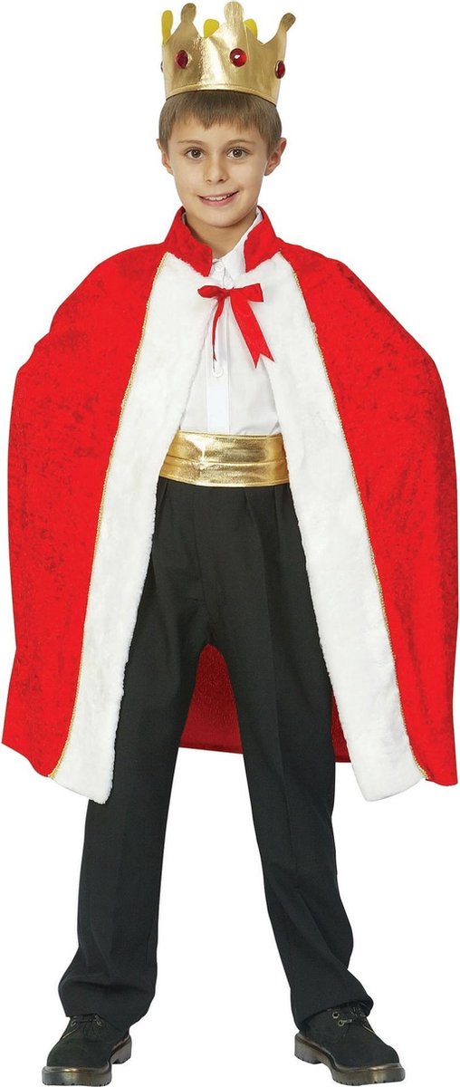 Bristol Novelty Childrens/Kids King Costume (Red/White/Gold)