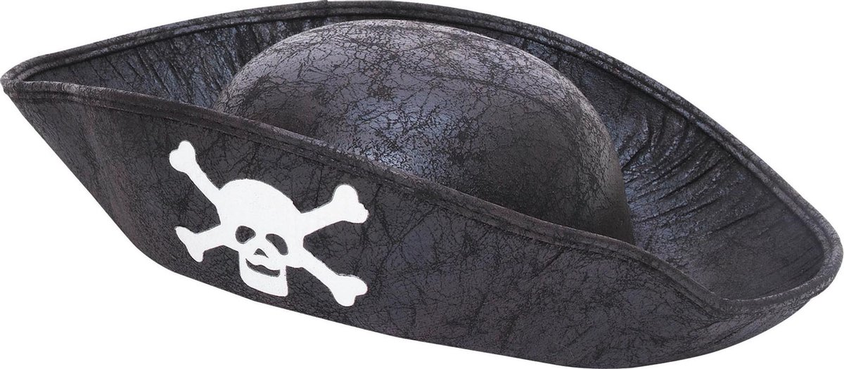 Bristol Novelty Childrens/Kids Skull And Crossbones Pirate Hat (Black/White)