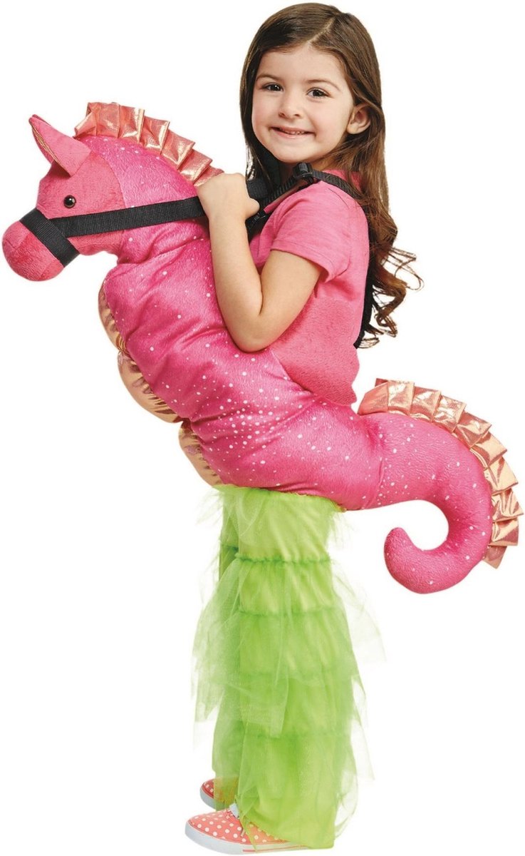 Bristol Novelty Childrens/Kids Step In Seahorse Costume (Pink/Green)