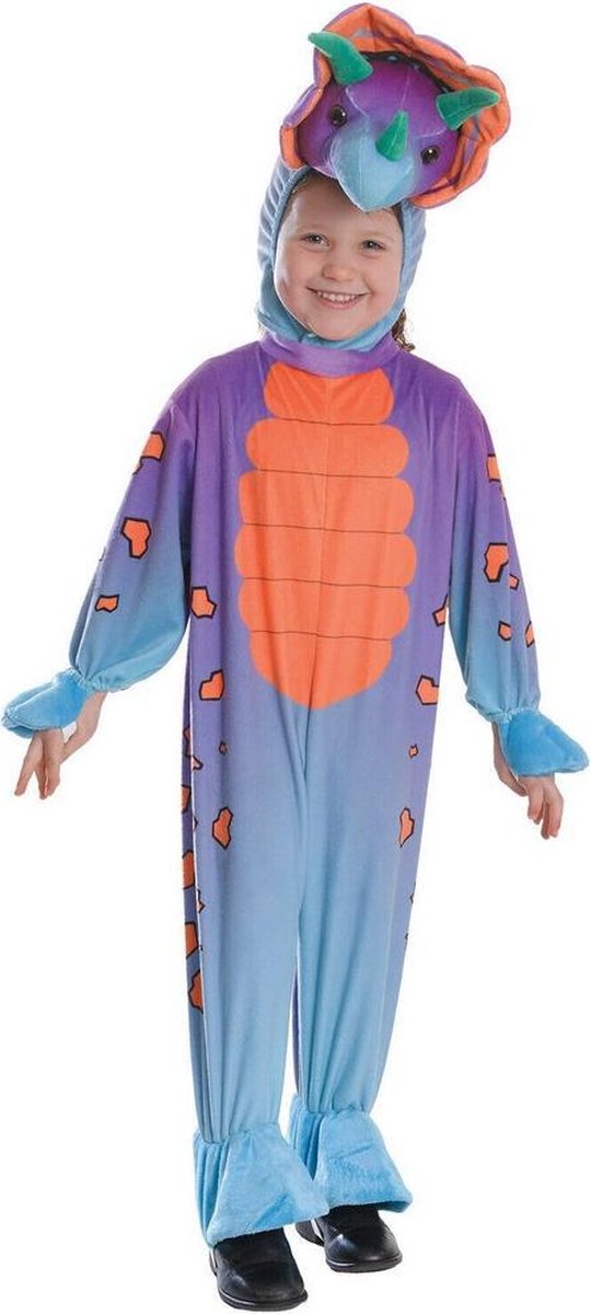 Bristol Novelty Childs/Kids Triceratops All-In-One Costume (Purple/Blue/Orange)