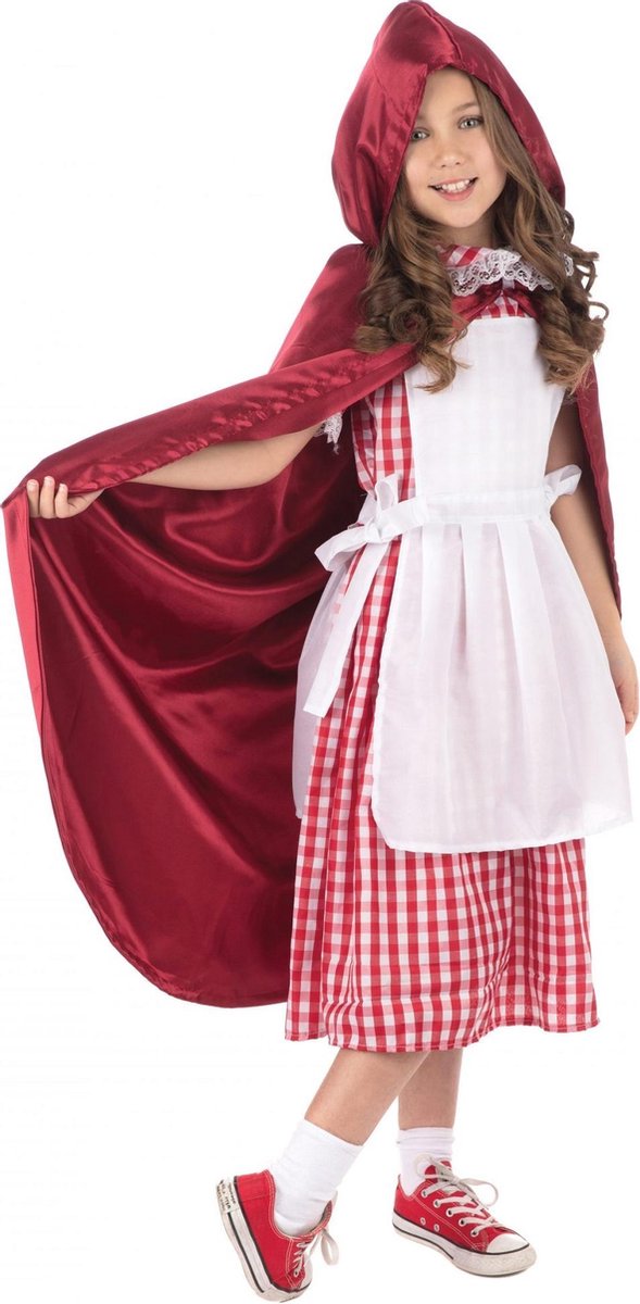 Bristol Novelty Girls Classic Red Riding Hood Costume (Red/White)