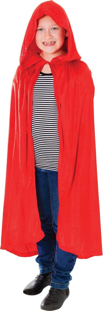 Bristol Novelty Kids/Childrens Velvet Hooded Cloak (Red)