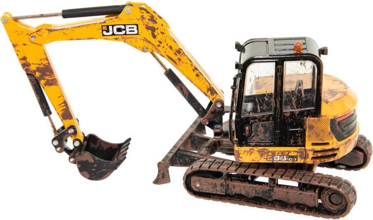 JCB midi excavator (modderig) 1:32 van Britains