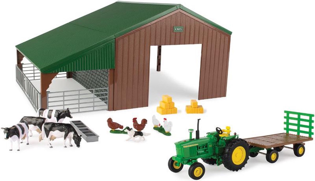 farm building set with john deere tractor