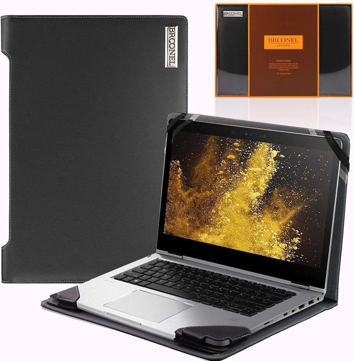 Broonel Profile Series - Zwarte luxe laptoptas - laptophoes voor de ASUS Zenbook S UX370