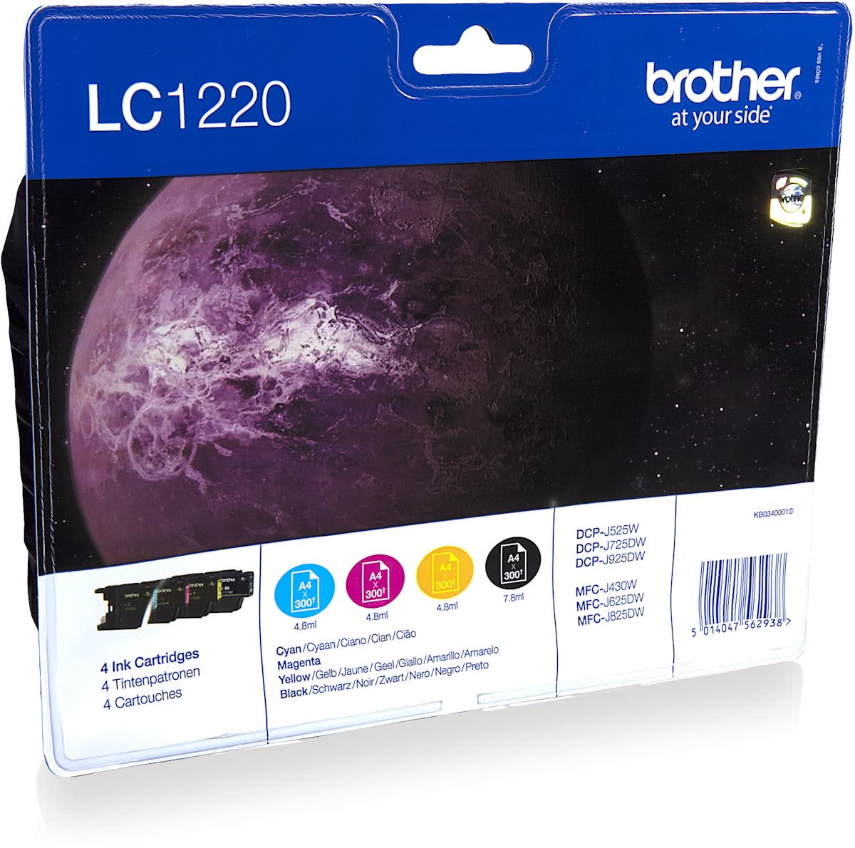 Brother LC-1220VALBPDR - Inktcartridge / Zwart / Geel / Magenta / Cyaan