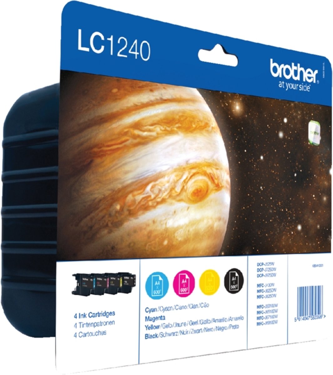 Brother LC-1240 - Inktcartridges Zwart / Cyaan / Magenta / Geel