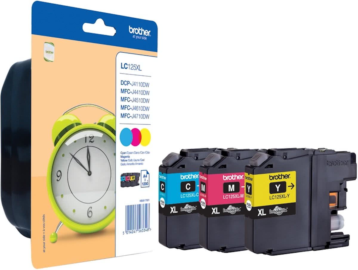 Brother LC-125XL - Inktcartridge / Geel / Cyaan / Magenta / Hoge Capaciteit