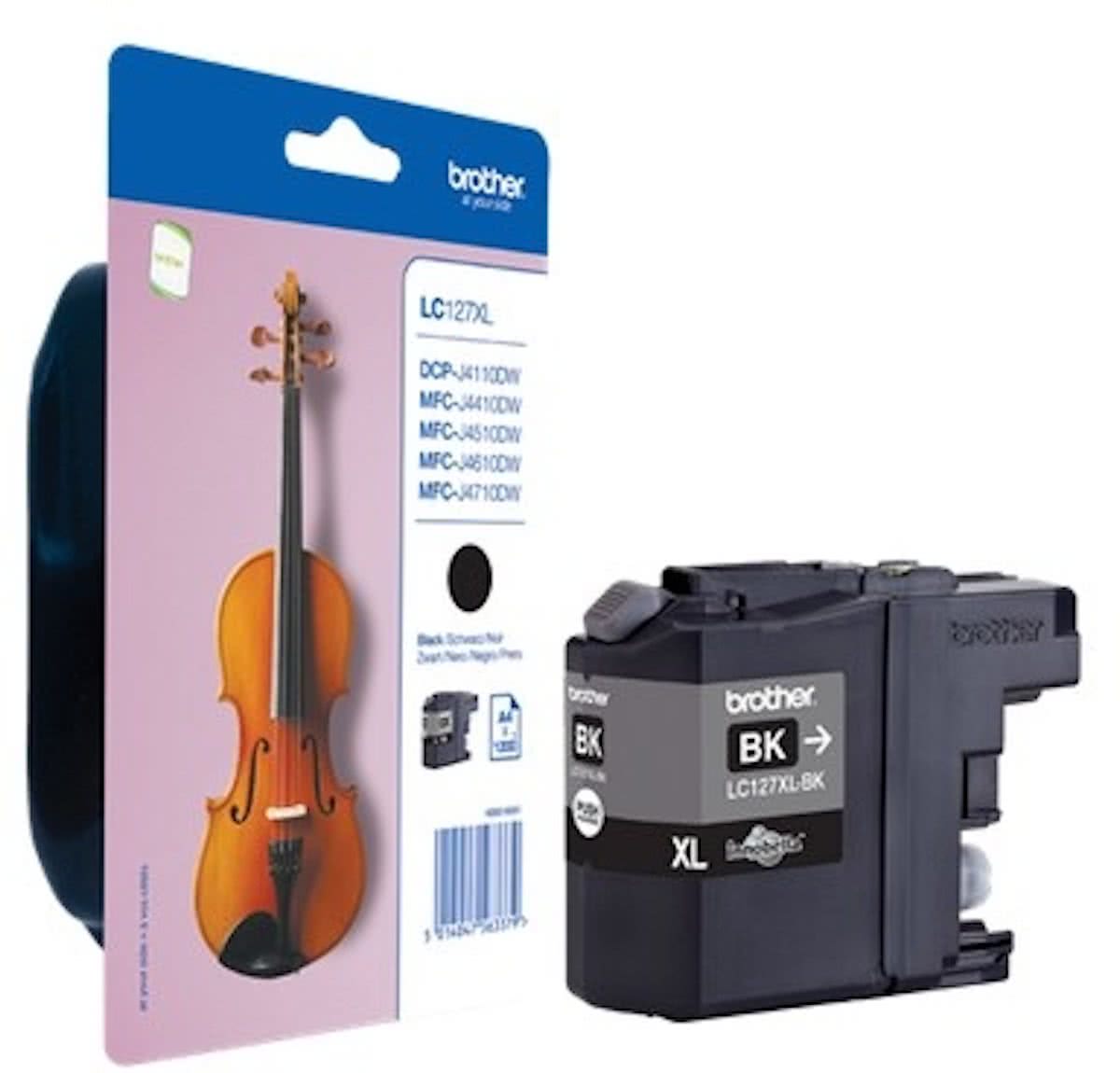 Brother LC-127XLBK - Inktcartridge / Zwart / Hoge Capaciteit