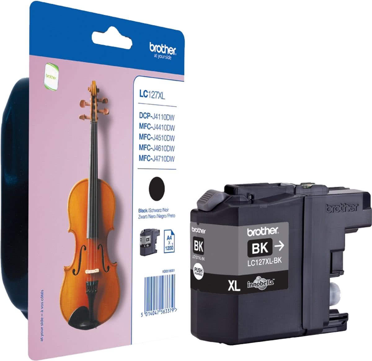 Brother LC-127XLBK - Inktcartridge / Zwart / Hoge Capaciteit