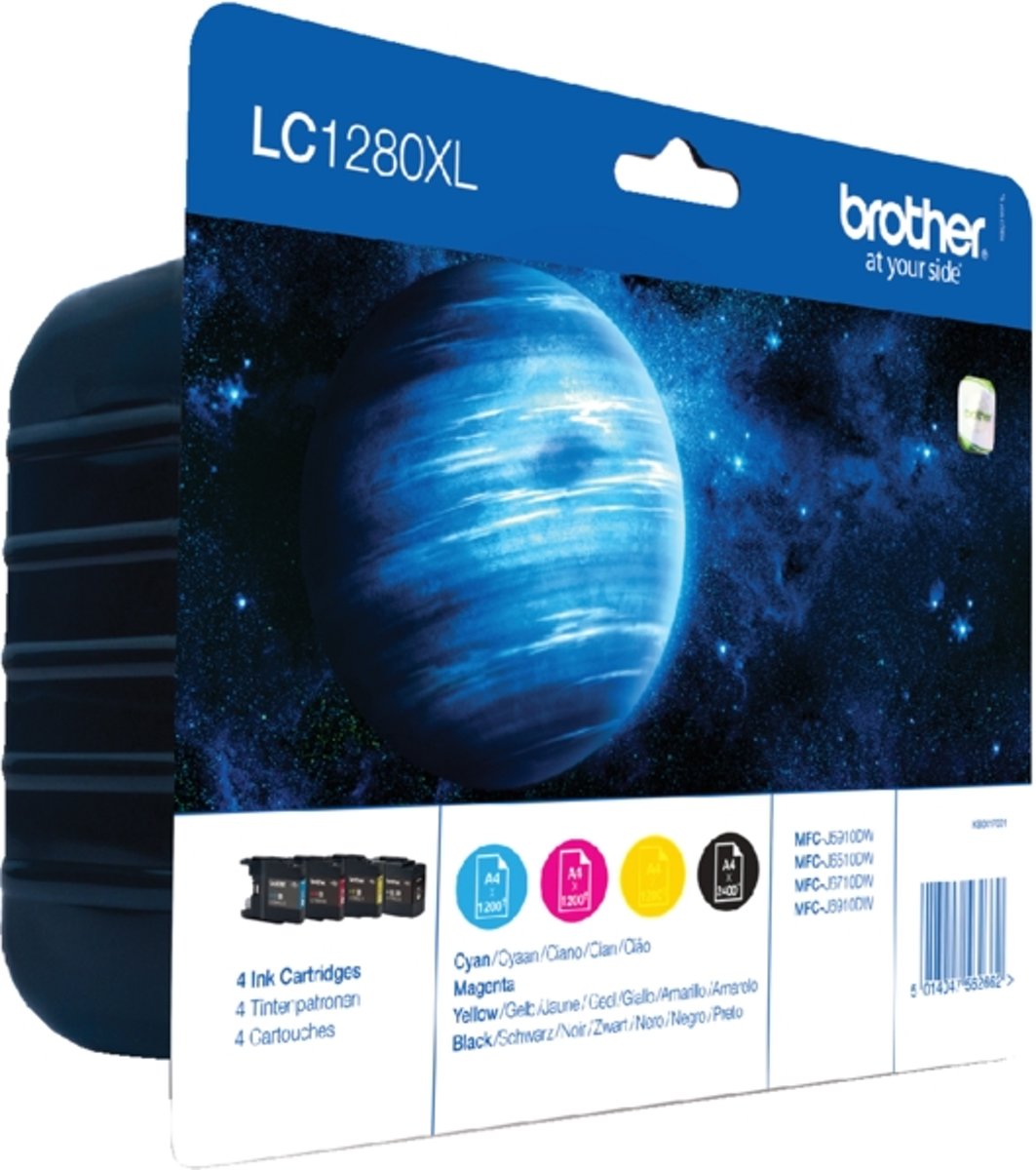 Brother LC-1280XL - Inktcartridges Zwart / Cyaan / Magenta / Geel