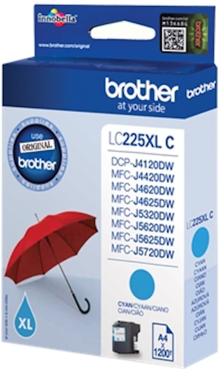 Brother LC-225XLCBP Cyaan inktcartridge