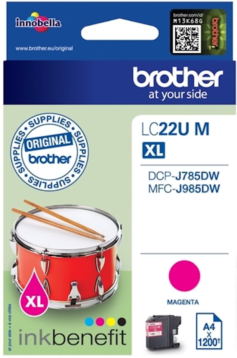 Brother LC-22UM 1200paginas Magenta inktcartridge