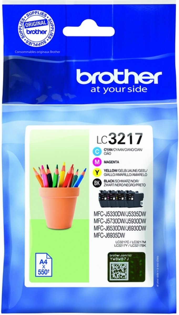 Brother LC-3217 - Inktcartridges Zwart / Cyaan / Magenta / Geel