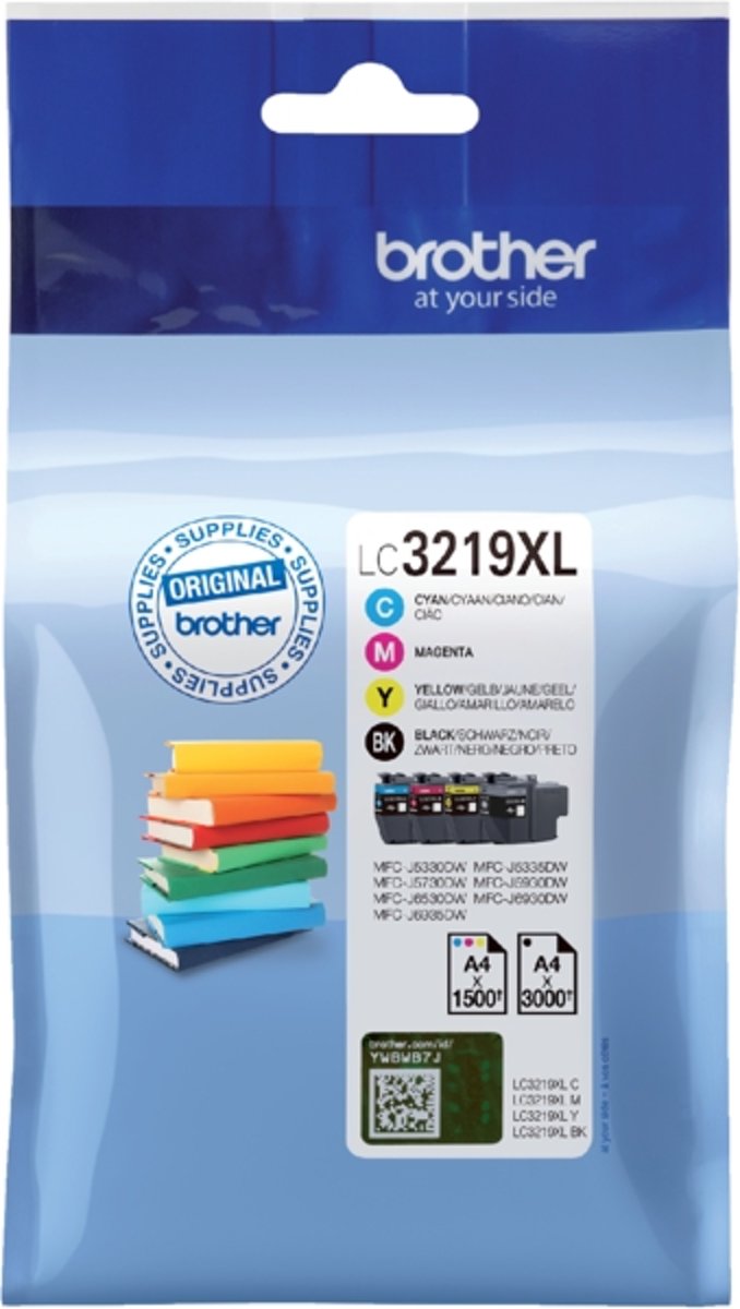 Brother LC-3219XL - Inktcartridges Zwart / Cyaan / Magenta / Geel