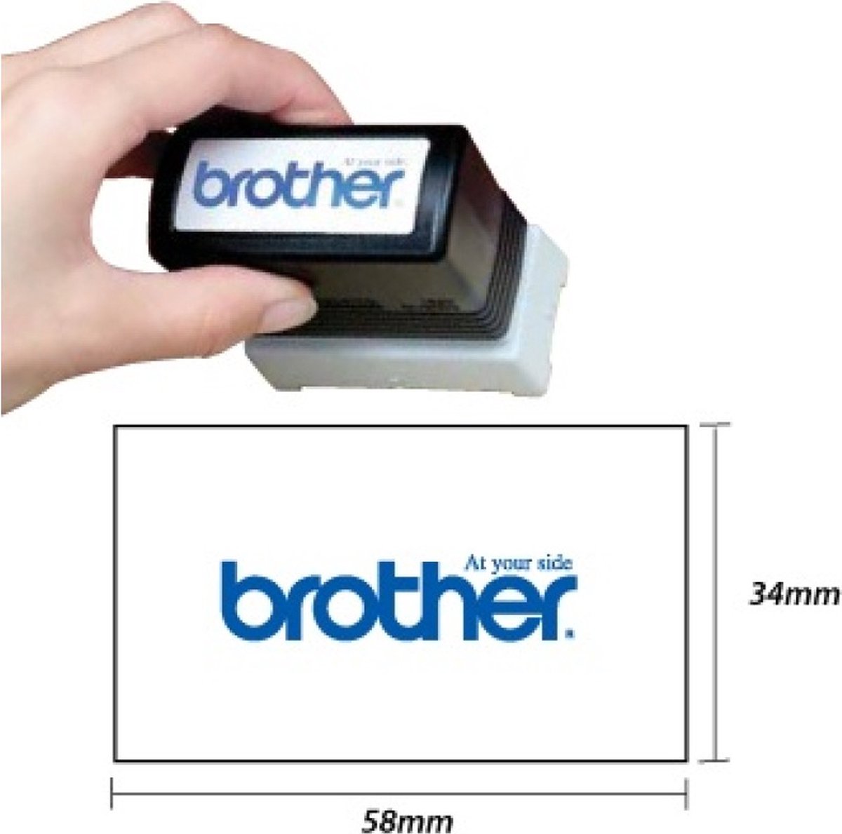 Brother PR3458B6P stempel 34 x 58 mm Zwart