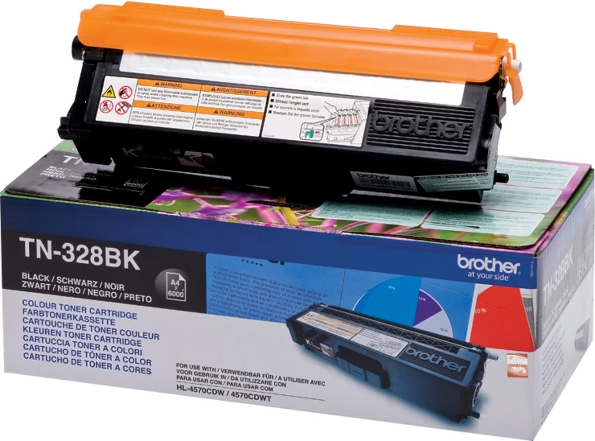 Brother TN-328BK Tonercartridge -Zwart