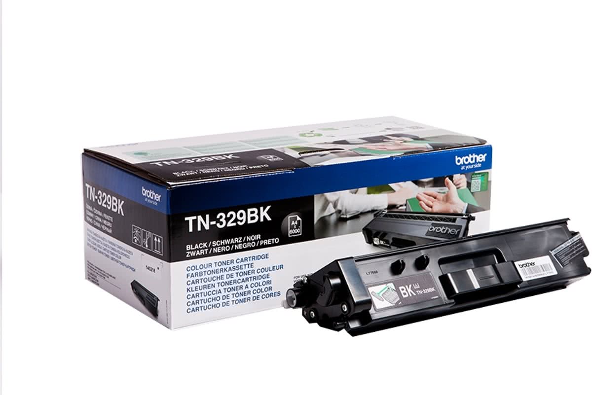 Brother TN-329BK Lasertoner 6000paginas Zwart toners & lasercartridge