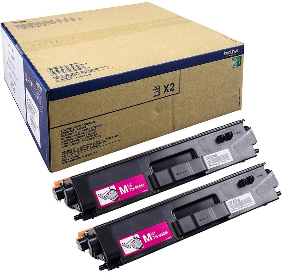 Brother TN-900MTWIN Lasertoner 12000paginas Magenta toners & lasercartridge